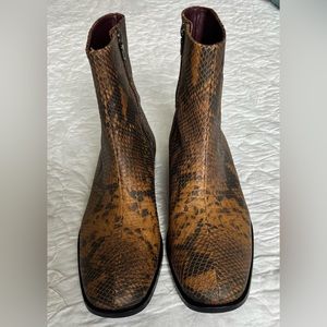 Dries Van Noten python leather boots size 39.5